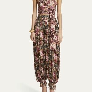 CHLOE SILK NWT HAREM PANTS 0 Floral